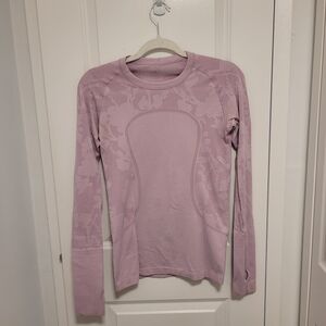 Lululemon Swiftly Tech Long Sleeve Top - Lilac Burnout, Size 6